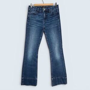 JEN7 by 7 For All Mankind Women Blue Wide Cuff Bootcut Jeans Size 8 High Rise